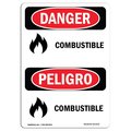 Signmission OSHA Sign, 18" Height, Rigid Plastic, Combustible, Bilingual Spanish, 1218-VS-1071 OS-DS-P-1218-VS-1071